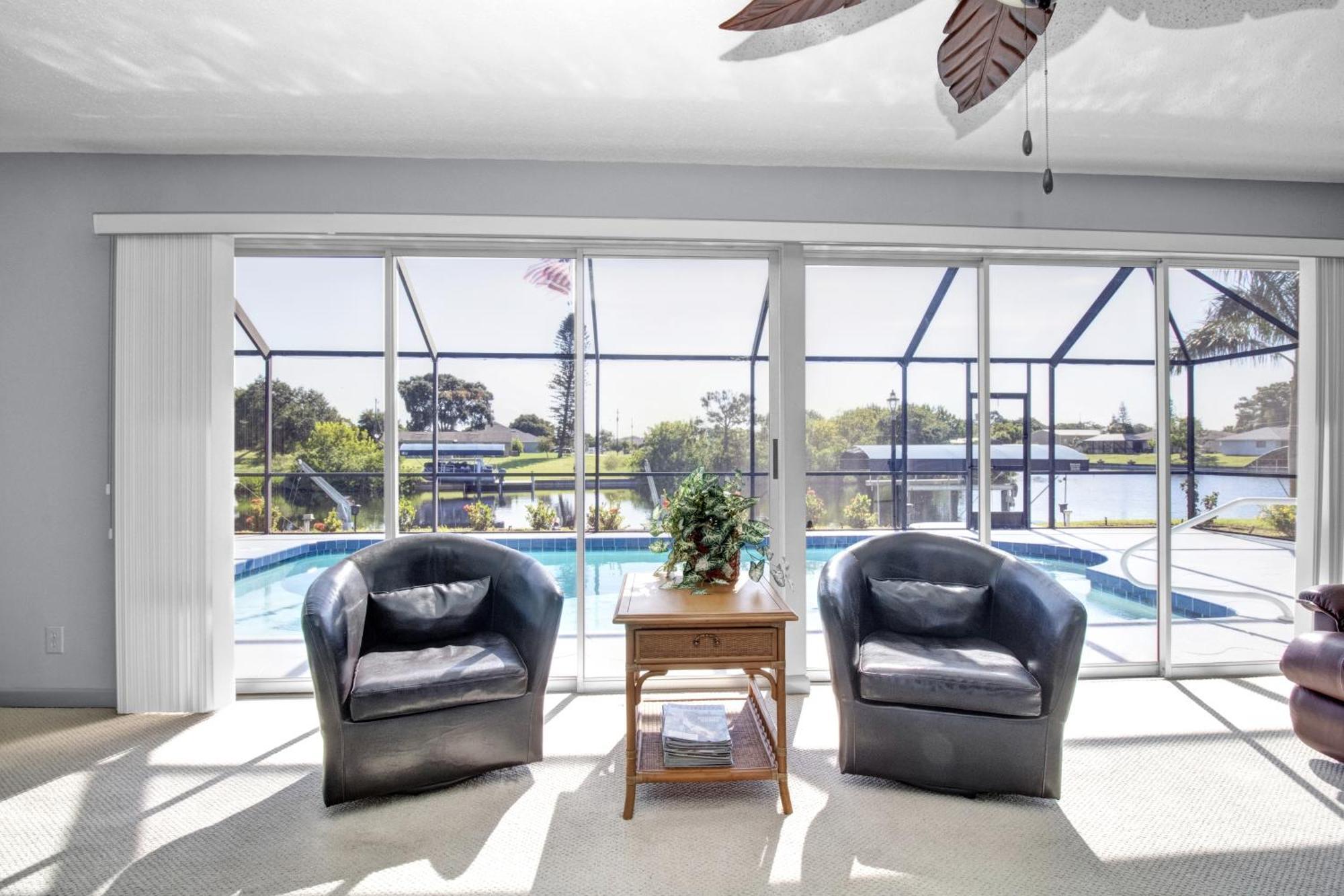 Pet Friendly Canal Front 3-Bedroom Grand Villa With Pool, Linai And Dock Port Charlotte Bagian luar foto